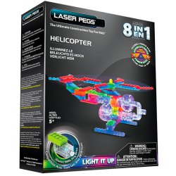 Explore the land and skies with this exciting 8 in 1 Helicopter kit from Laser Pegs