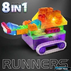 Laser Pegs Motorized Light Up Runners Tanks