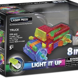 8 in 1 Trucks kit from Laser Pegs! It’s fully loaded with 8 power hungry trucks models including the Jeep, Humvee, Pickup Truck and Truck Rod to name a few.