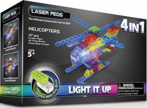 Build the light up Attack Helicopter and 3 more light up models: T1 Super Cobra, Rescue Helicopter, Cargo Helicopter