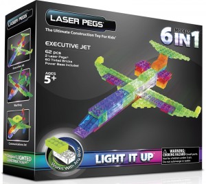 Fly in style with this deluxe 6 in 1 Plane kit from Laser Pegs
